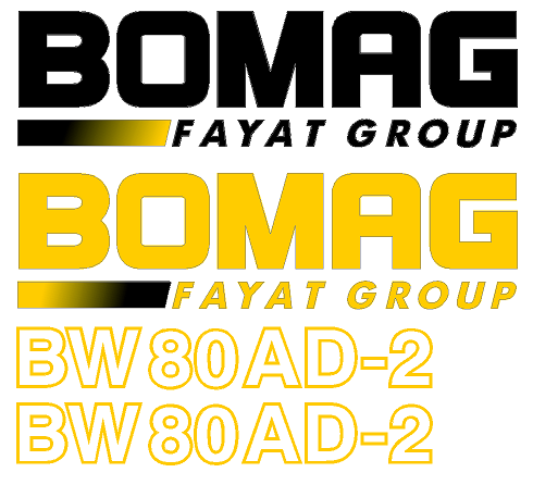 Bomag BW80AD 2 Decal Set
