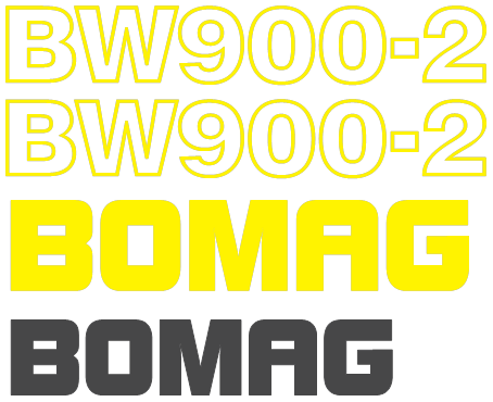 Bomag BW900 2 Decal Set