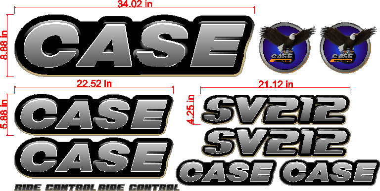 Case SV212  Decal Set