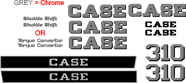 Case 310 Decal Set