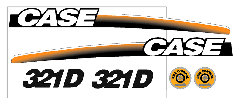 Case 321D Decal Set