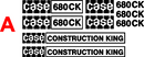 Case 680C Decal Set