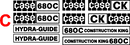 Case 680C Decal Set