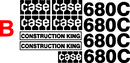 Case 680C Decal Set