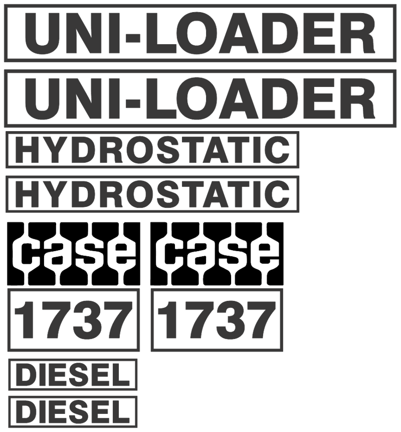 Case 1737 Decal Set
