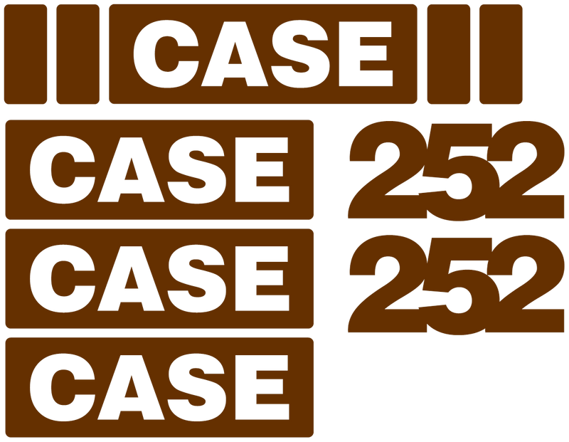 Case 252 Decal Set