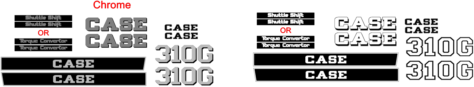 Case 310G Decal Set