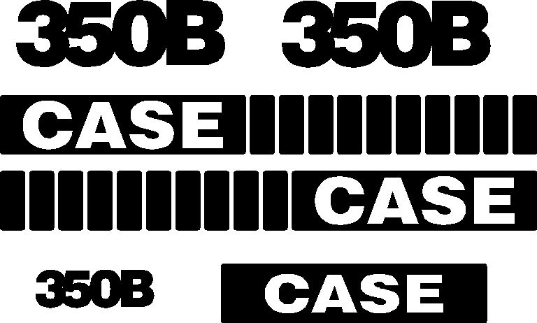 Case 350B Decal Set