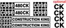 Case 480CK Decal Set