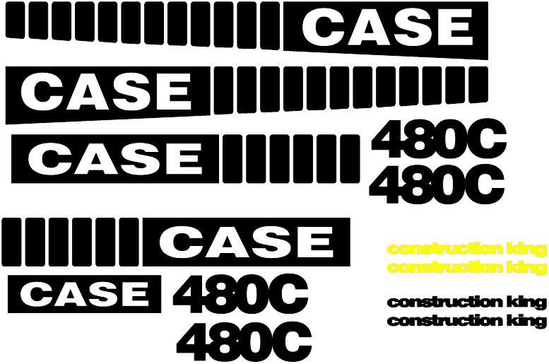 Case 480C Decal Set