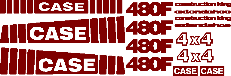 Case 480F Decal Set