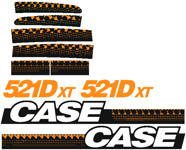 Case 521D XT Decal Set