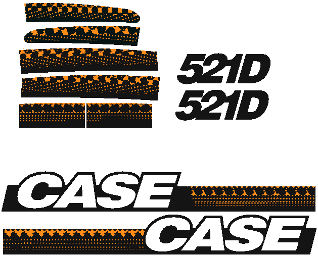 Case 521D Decal Set