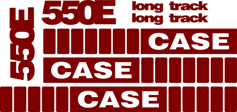 Case 550E LT Decal Set
