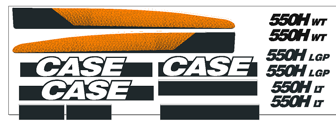 Case 550H Decal Set