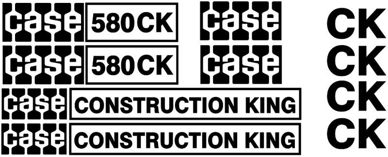 Case 580CK Decal Set