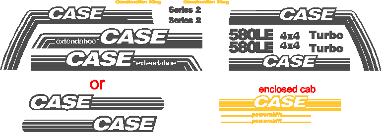 Case 580LE Decal Set