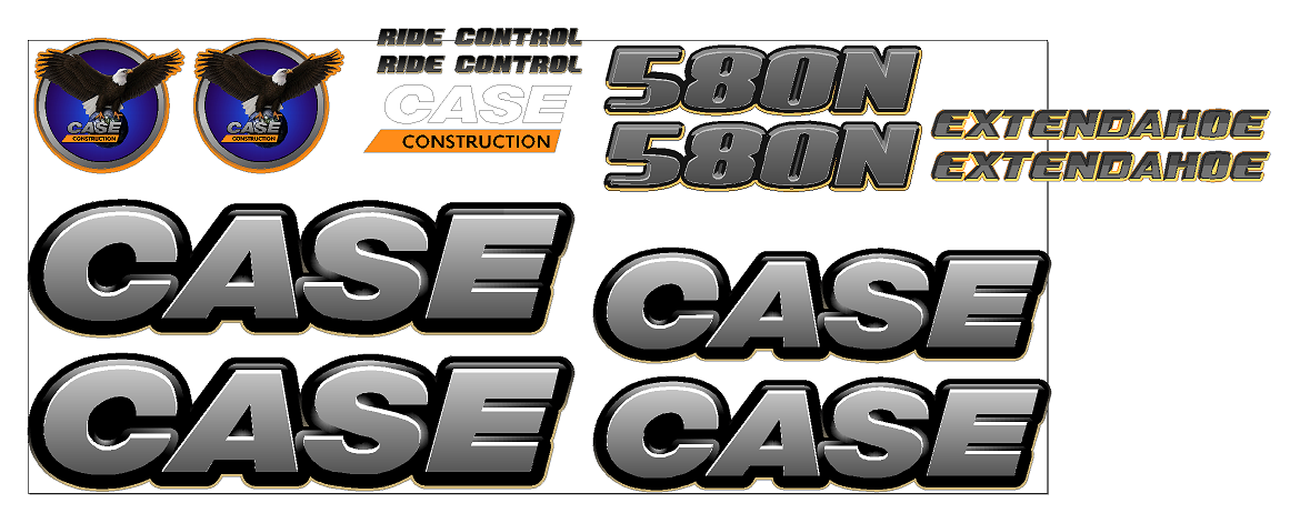 Case 580N Decal Set