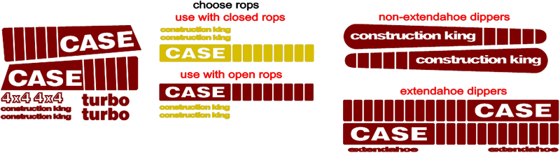 Case 580SK Decal Set