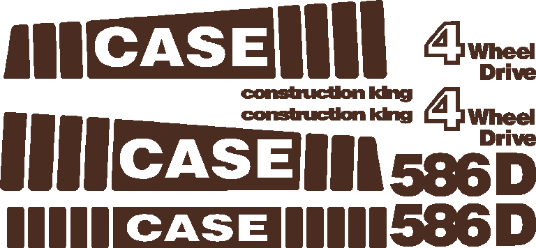 Case 586D Decal Set