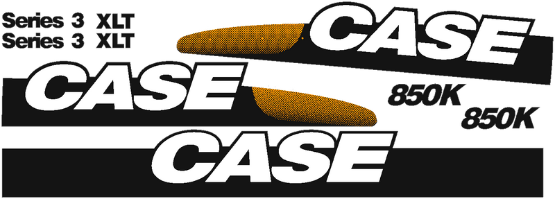 Case 850K XLT 3 Decal Set
