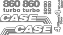 Case 860 TURBO Decal Set