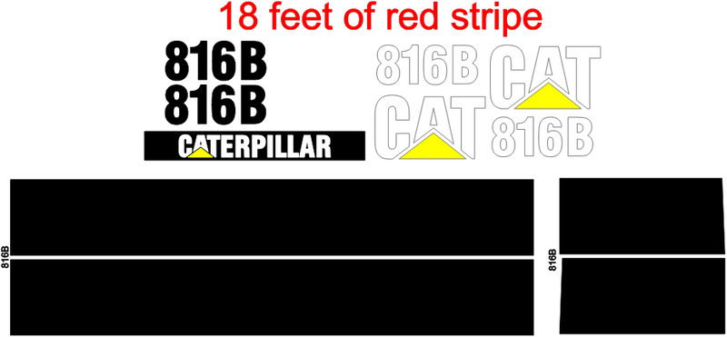 Caterpillar 816B Decal Set