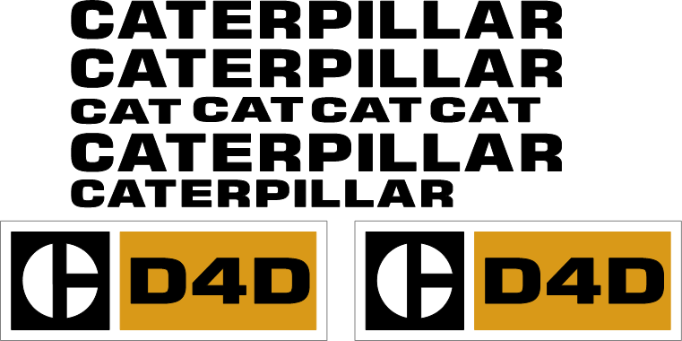 Caterpillar D4D Decal Set