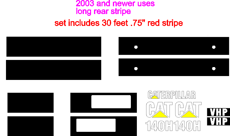 Caterpillar 140H VHP Decal Set