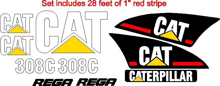 Caterpillar 308C Decal Set