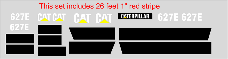 Caterpillar 627E Decal Set