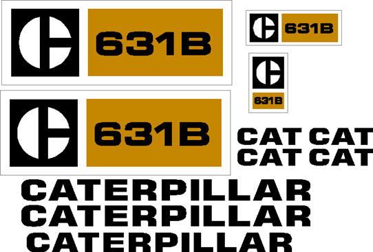 Caterpillar 631B Decal Set