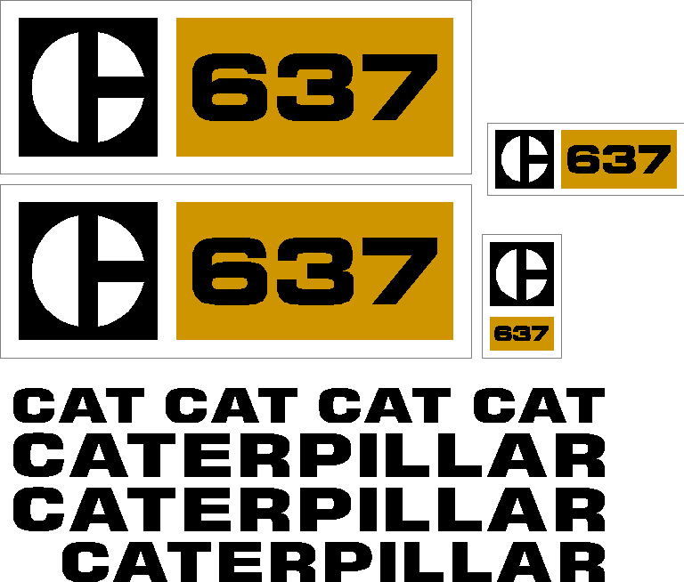 Caterpillar 637 Decal Set