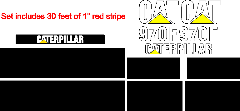 Caterpillar 970F Decal Set