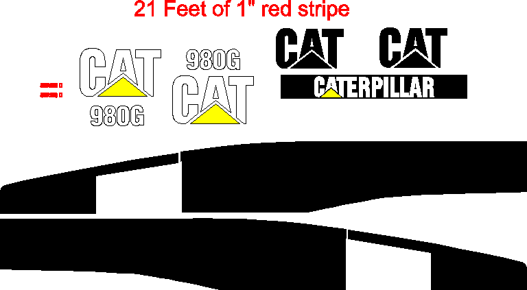 Caterpillar 980G II Decal Set