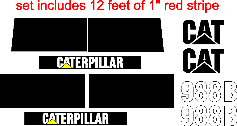 Caterpillar 988B Decal Set