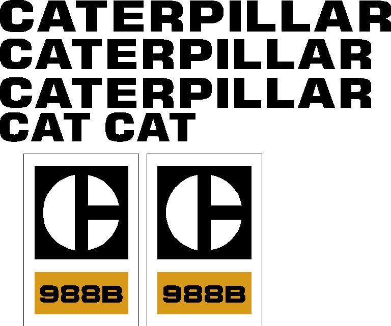 Caterpillar 988B Decal Set