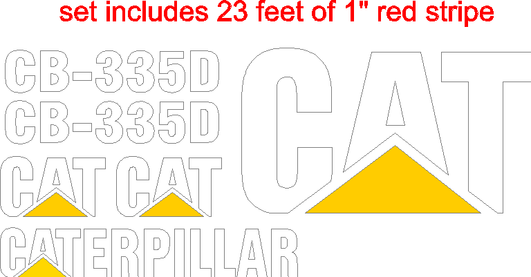 Caterpillar CB-335D Decal Set