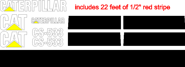 Caterpillar CS-533 Decal Set