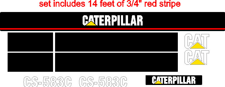 Caterpillar CS-583C Decal Set