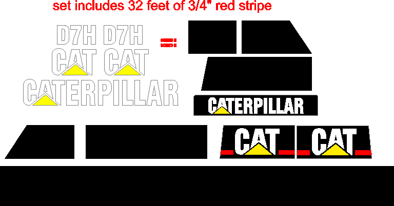 Caterpillar D7H II Decal Set