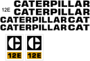 Caterpillar 12E Decal Set