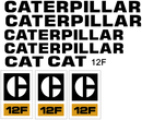 Caterpillar 12F Decal Set