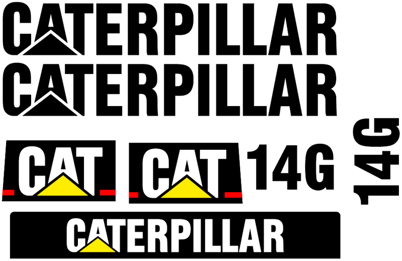 Caterpillar 14G Decal Set