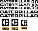 Caterpillar 16G Decal Set