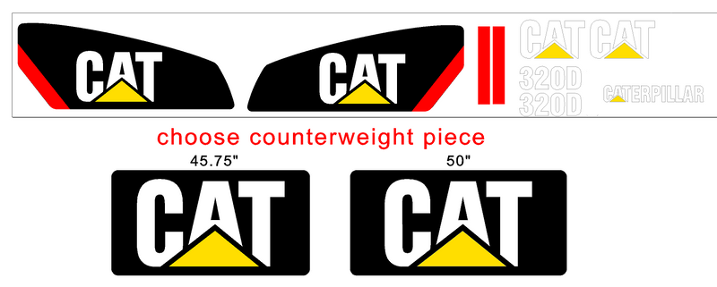 Caterpillar 320D Decal Set