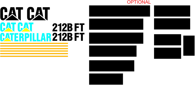 Caterpillar 212B FT Decal Set