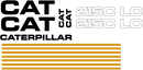 Caterpillar 215C LC Decal Set