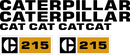 Caterpillar 215 Decal Set
