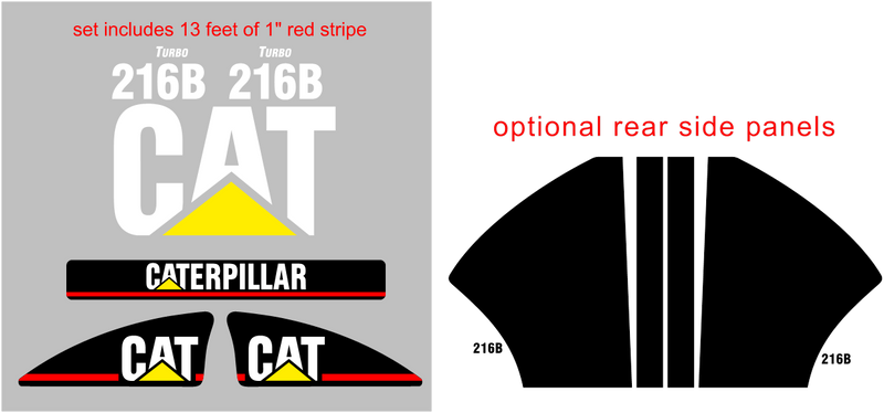 Caterpillar 216B Decal Set